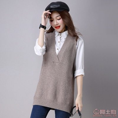 【春季款修身款無袖針織毛衣純色街頭V領馬甲背心女外穿上衣批發(fā)10-331】嘉興市秀洲區(qū)洪合韓媚服裝經(jīng)營部 - 產(chǎn)品庫